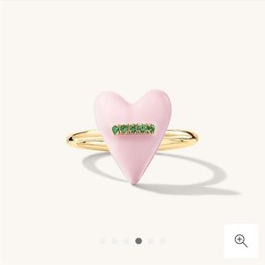 SOLD Mejuri Heart Enamel Ring
